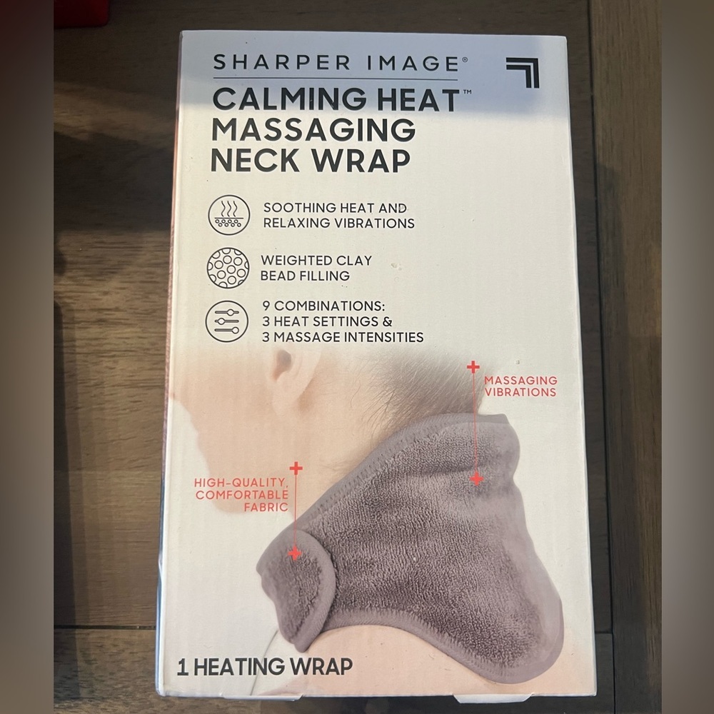 Sharper Image Massaging Neck Wrap with Portable Power Pack